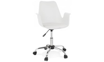 OC00570WHCH 5404028302460 Chaise de bureau avec accoudoirs TRIP blanche design