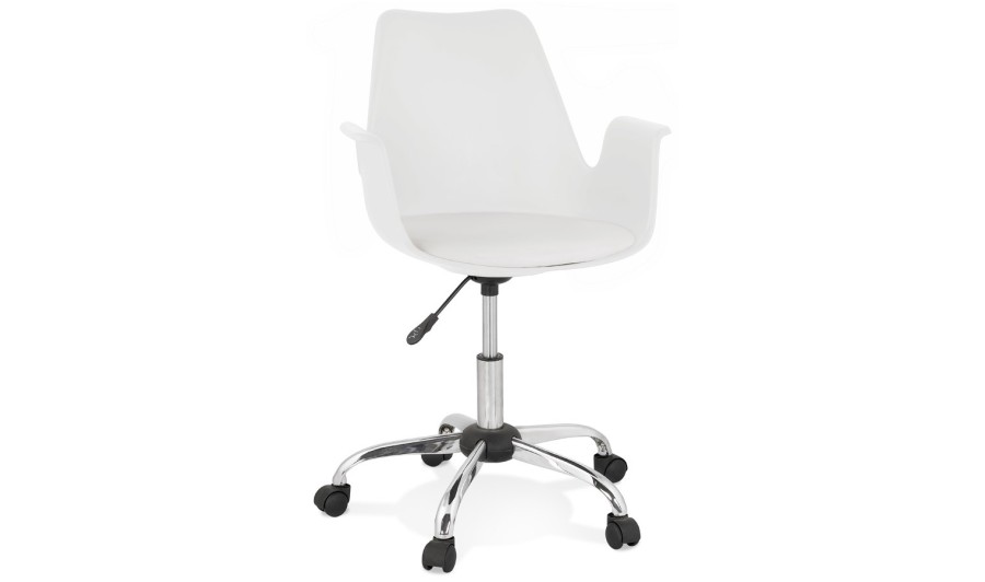 OC00570WHCH 5404028302460 Chaise de bureau avec accoudoirs TRIP blanche design OC00570WHCH 5404028302460 Chaise de bureau avec accoudoirs TRIP blanche design