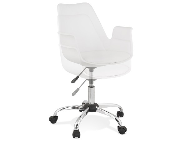 Chaise de bureau avec accoudoirs TRIP blanche design