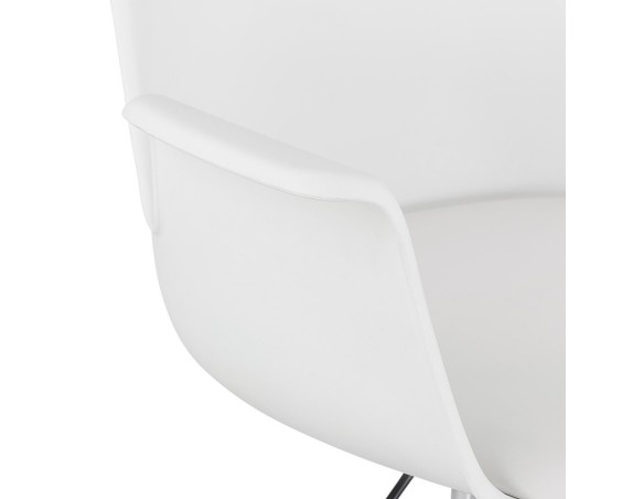 Chaise de bureau avec accoudoirs TRIP blanche design