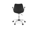 Chaise de bureau avec accoudoirs TRIP noire design