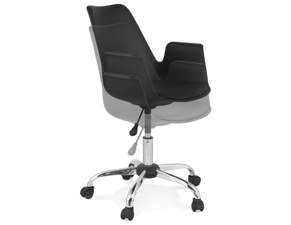 Chaise de bureau avec accoudoirs TRIP noire design