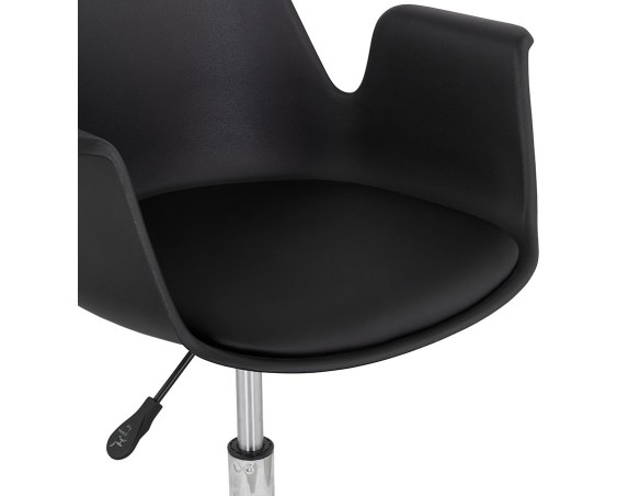 Chaise de bureau avec accoudoirs TRIP noire design