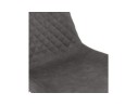 Chaise design TAICHI en microfibre gris foncé et pieds en métal noir
