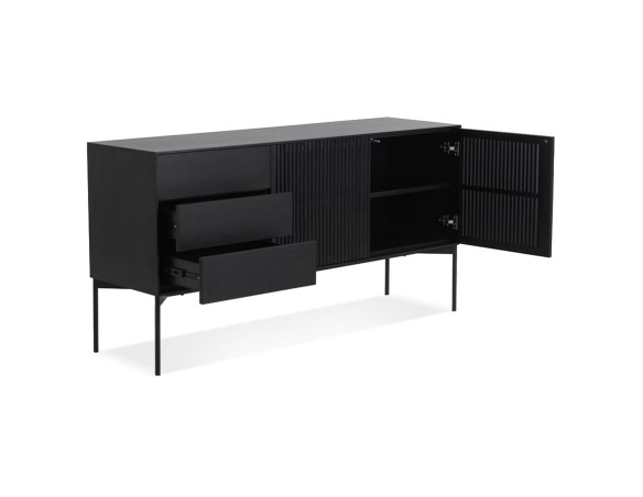 Meuble de rangement design CONVIV en bois noir