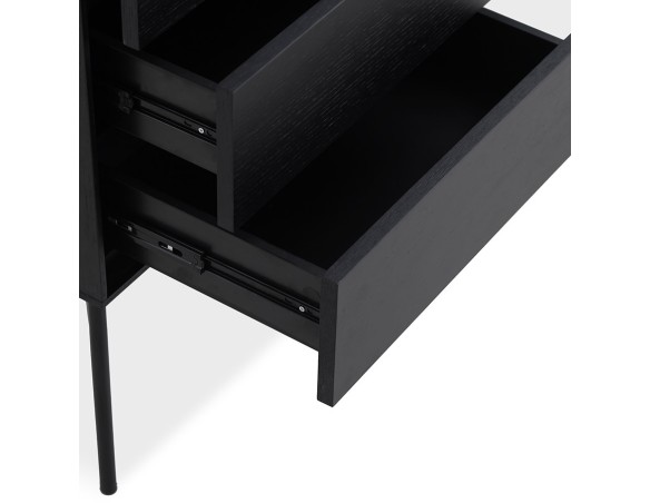 Meuble de rangement design CONVIV en bois noir