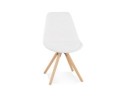 CH04930WHNA 5404028337127 Chaise design VALENTINE en tissu bouloché blanc style scandinave