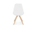 Chaise design VALENTINE en tissu bouloché blanc style scandinave