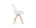 Chaise design VALENTINE en tissu bouloché blanc style scandinave