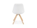 Chaise design VALENTINE en tissu bouloché blanc style scandinave