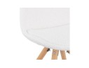 Chaise design VALENTINE en tissu bouloché blanc style scandinave
