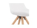 Chaise design VALENTINE en tissu bouloché blanc style scandinave