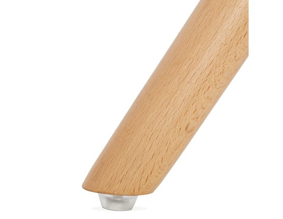 Chaise design VALENTINE en tissu bouloché blanc style scandinave