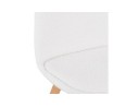 Chaise design LINETTE en tissu bouloché blanc style scandinave