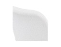Chaise design LINETTE en tissu bouloché blanc style scandinave