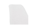 Chaise design LINETTE en tissu bouloché blanc et pieds en bois noir
