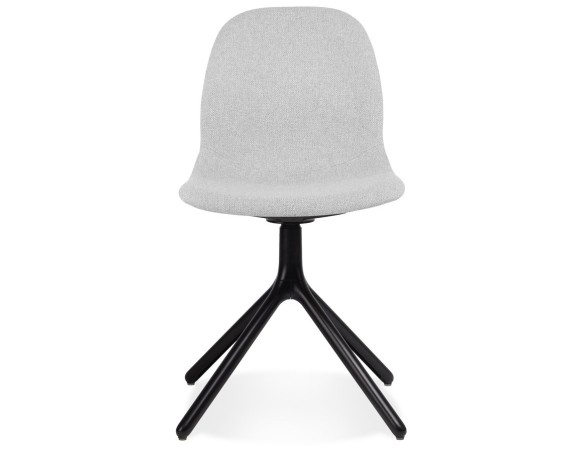Chaise design PAVONIS en tissu gris clair