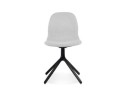 Chaise design PAVONIS en tissu gris clair