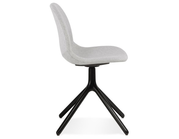 Chaise design PAVONIS en tissu gris clair