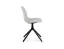 Chaise design PAVONIS en tissu gris clair