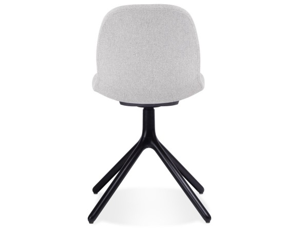 Chaise design PAVONIS en tissu gris clair