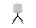 Chaise design PAVONIS en tissu gris clair