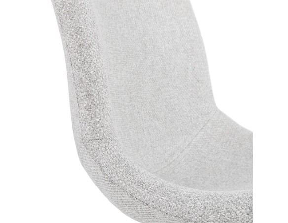 Chaise design PAVONIS en tissu gris clair