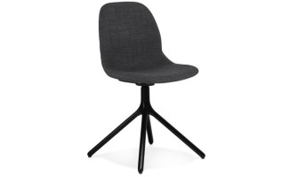 CH05180DGBL 5404028349083 Chaise design PAVONIS en tissu gris foncé
