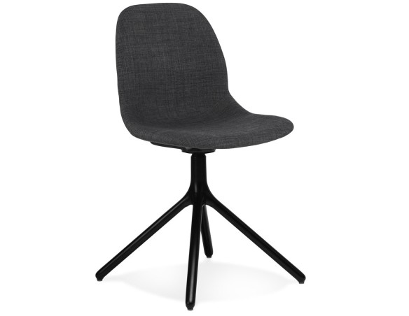 CH05180DGBL 5404028349083 Chaise design PAVONIS en tissu gris foncé