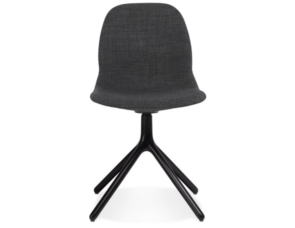 Chaise design PAVONIS en tissu gris foncé