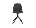 Chaise design PAVONIS en tissu gris foncé