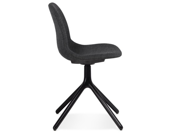 Chaise design PAVONIS en tissu gris foncé