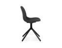 Chaise design PAVONIS en tissu gris foncé