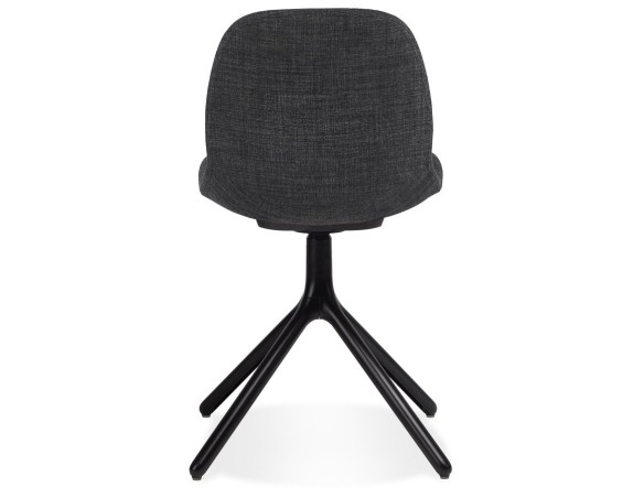 Chaise design PAVONIS en tissu gris foncé