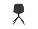Chaise design PAVONIS en tissu gris foncé