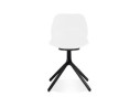 Chaise design TUCANA blanche avec pieds en métal noir