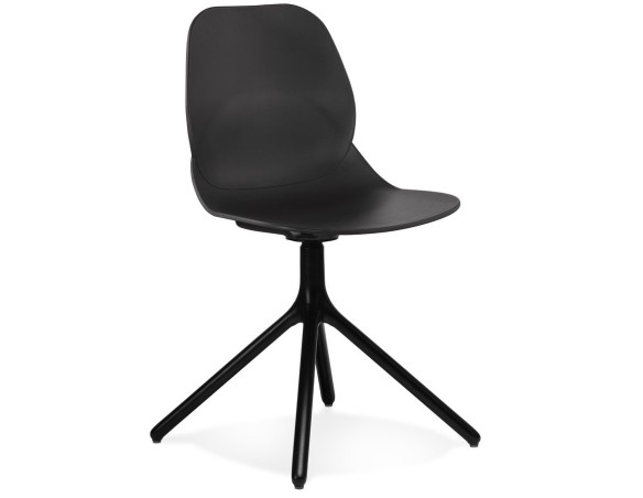 CH05200BLBL 5404028349120 Chaise design TUCANA noire avec pieds en métal