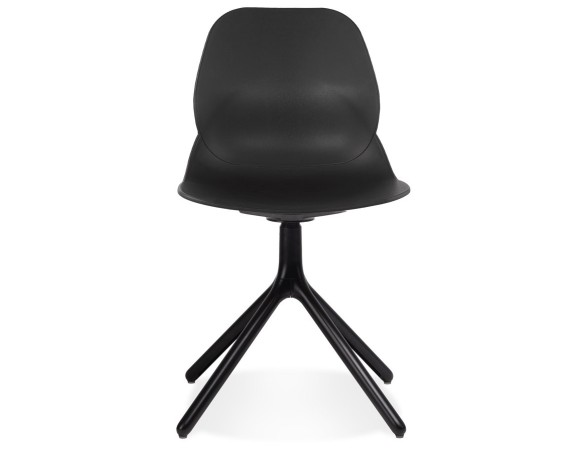 Chaise design TUCANA noire avec pieds en métal