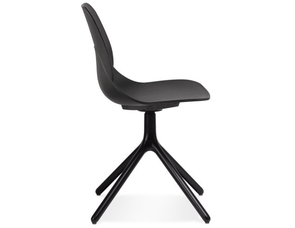 Chaise design TUCANA noire avec pieds en métal