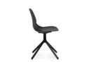 Chaise design TUCANA noire avec pieds en métal