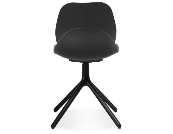 Chaise design TUCANA noire avec pieds en métal