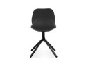 Chaise design TUCANA noire avec pieds en métal