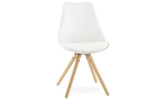 CH01240WHWH 5420072034010 Chaise scandinave GOUJA blanche