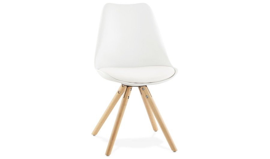 CH01240WHWH 5420072034010 Chaise scandinave GOUJA blanche CH01240WHWH 5420072034010 Chaise scandinave GOUJA blanche