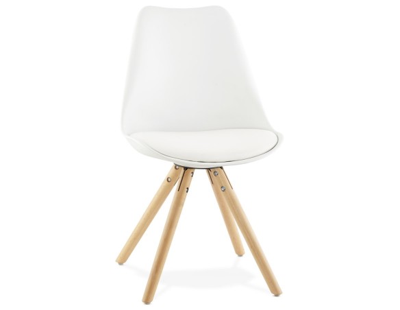 CH01240WHWH 5420072034010 Chaise scandinave GOUJA blanche