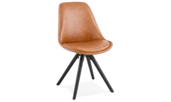 CH01840BRBL 5420072058153 Chaise design STREET brune style industriel