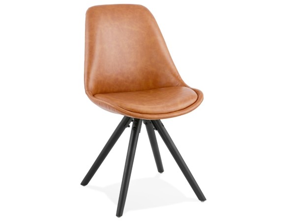 CH01840BRBL 5420072058153 Chaise design STREET brune style industriel