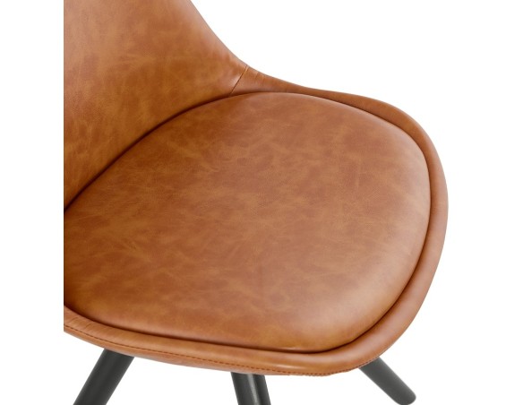 Chaise design STREET brune style industriel