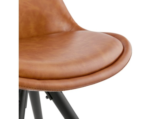Chaise design STREET brune style industriel