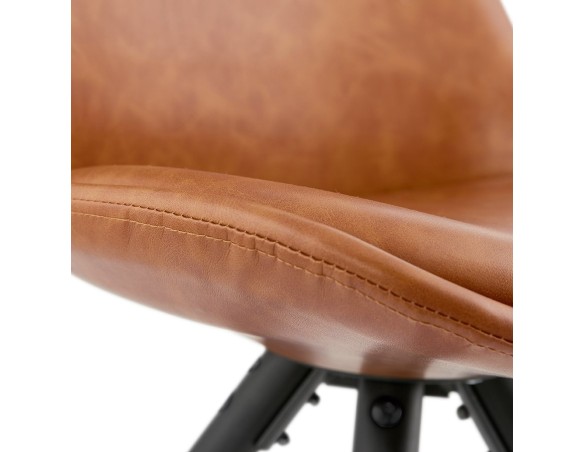 Chaise design STREET brune style industriel